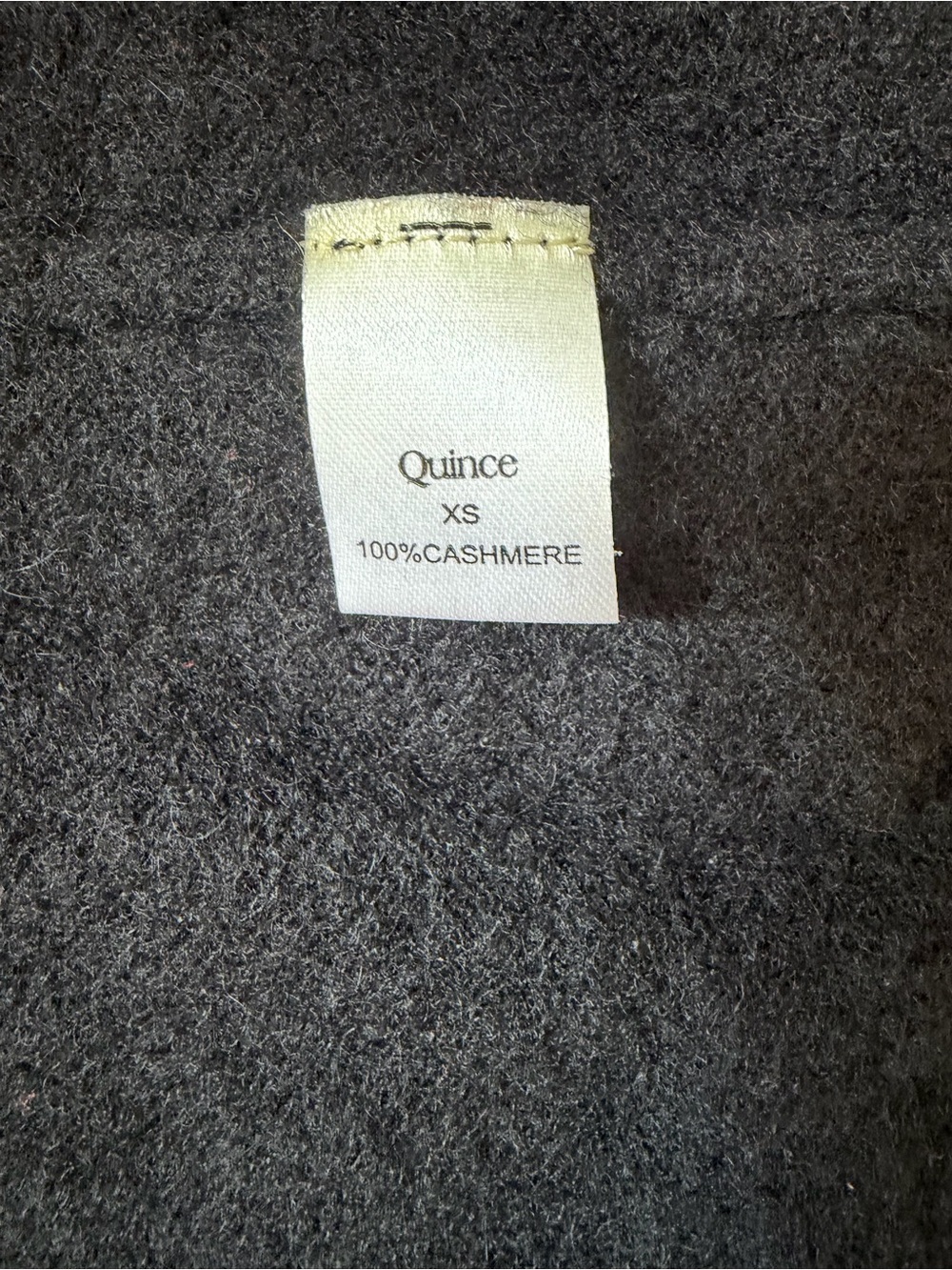 Quince 100% Cashmere Black Robe with Pockets - Picture 4 of 5